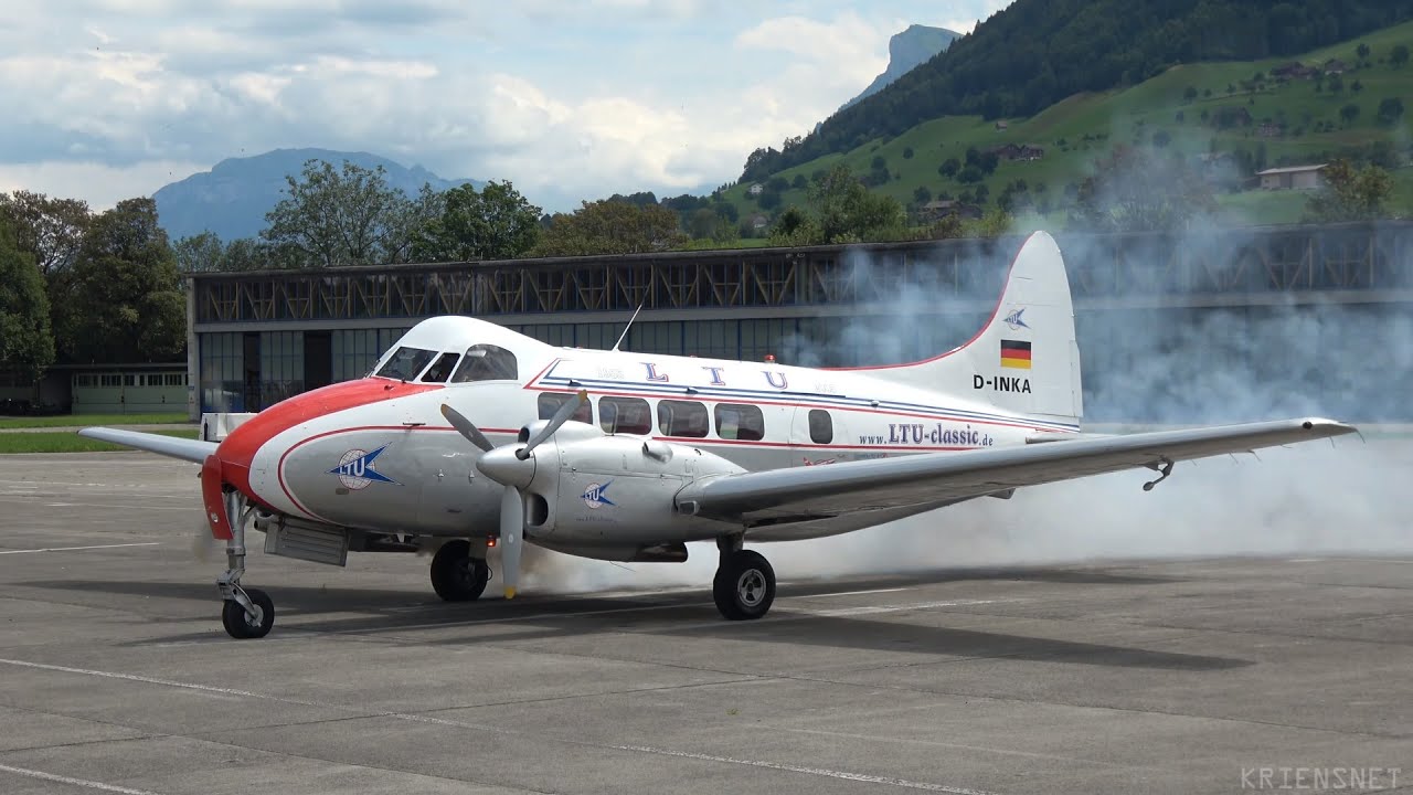 De Havilland DH.104 Dove D-INKA at Airport Buochs 24-26.7.2020