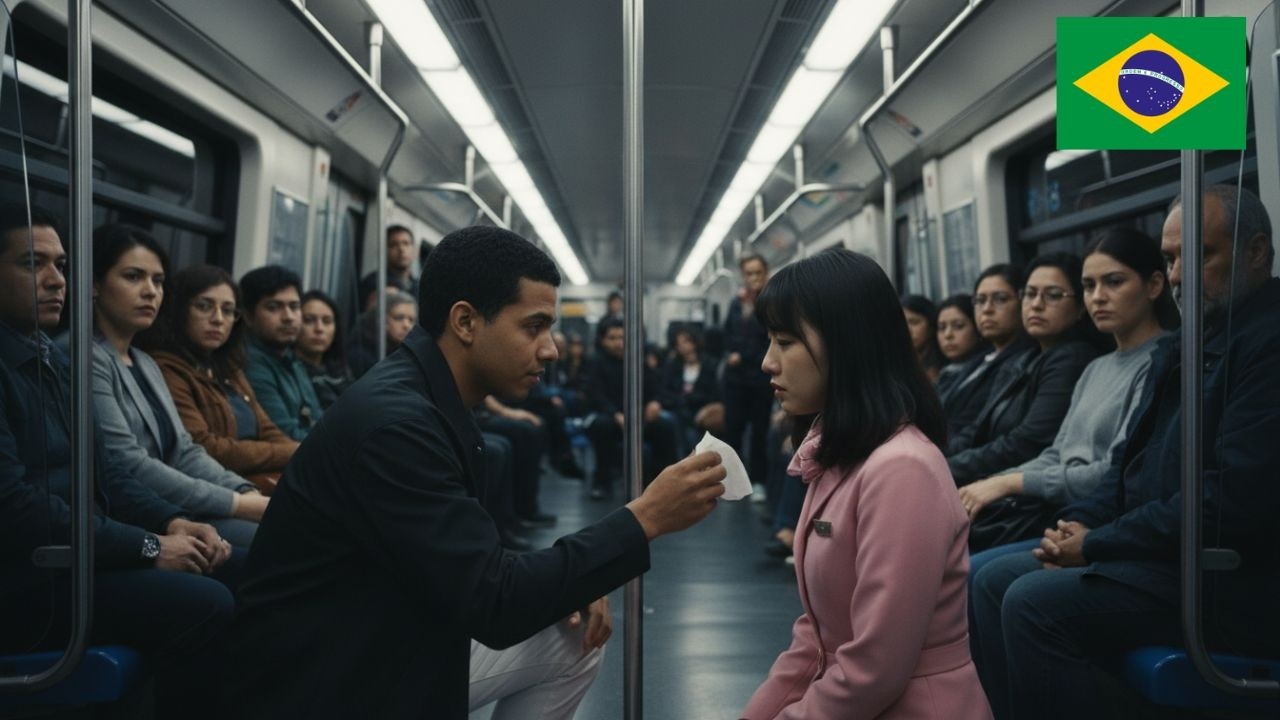Comissária japonesa chora no metrô; aluno de 17 anos reage e recebe aplausos 👏