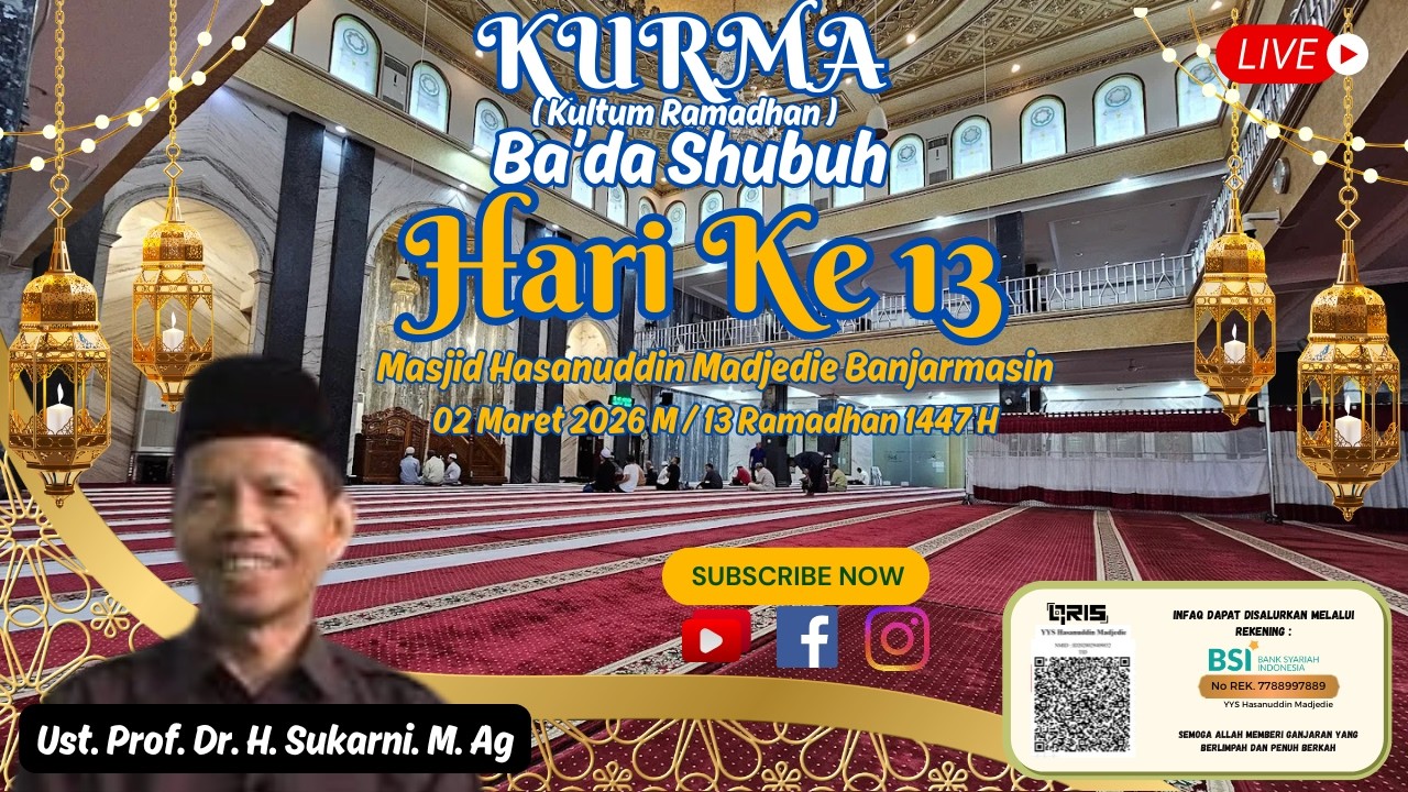 ( LIVE ) Imam Sholat Shubuh Ramadhan Hari Ke 13 II 02/03/2026 II  Syech Ustman Shaleh Ali Al Makky