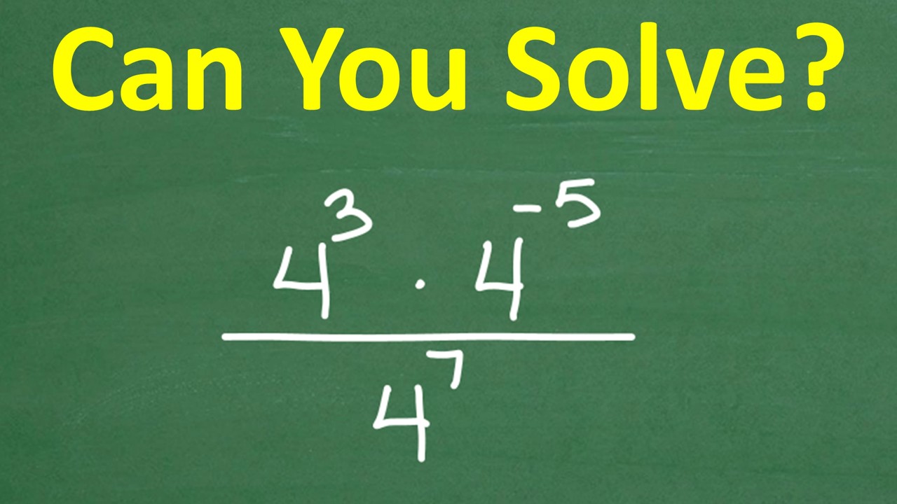 4³ × 4⁻⁵ ÷ 4⁷ = ? Многие забывают это правило степеней!