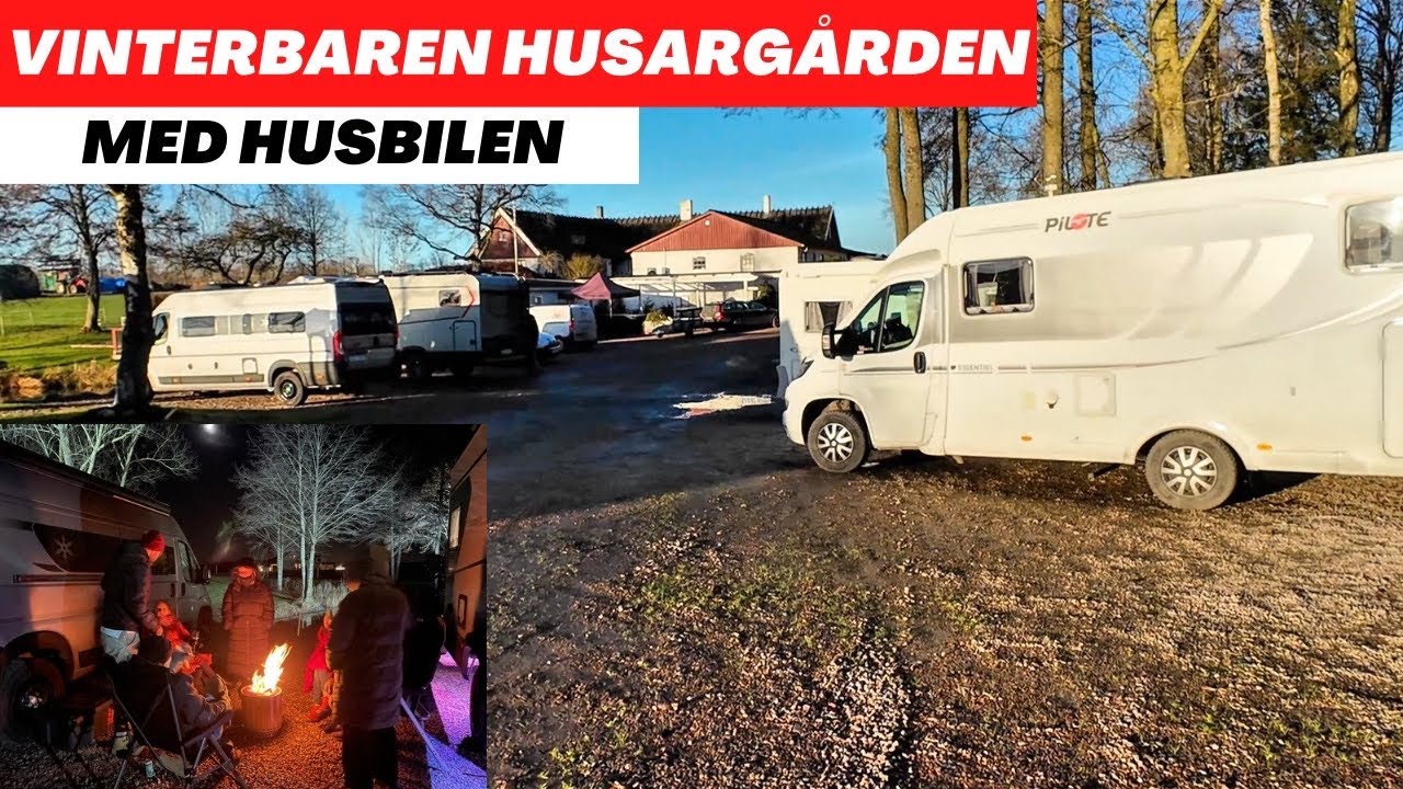 Träffar vänner utanför Sjöbo. #husbilsliv 