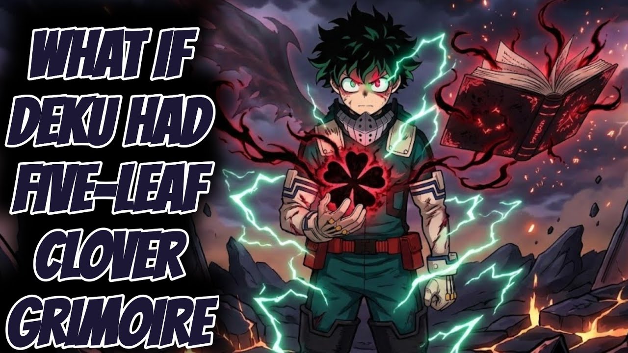 what if deku had five leaf clover grimoire
