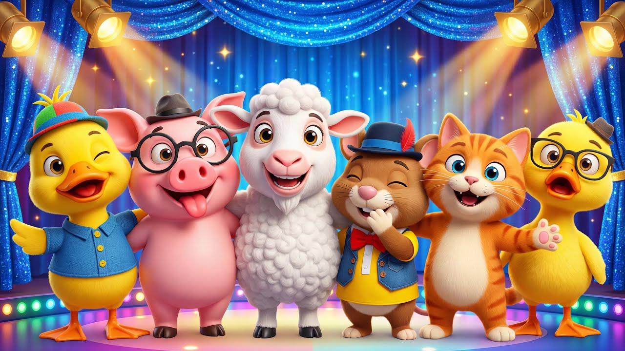 El Pato, el Cerdo y el Puerco Bailan 🦆🐷🎶 Canciones Infantiles en Español  Música para Bebés 3D