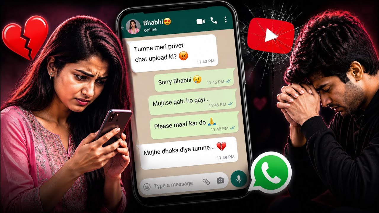 Bhabhi ki Privet Chat Leak ho gayi 😭 | Devar Bhabhi Emotional WhatsApp Chat