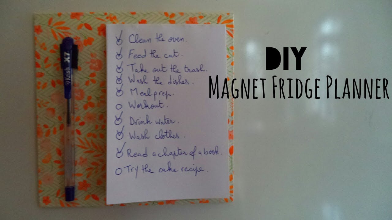 DIY: Cute Magnet Fridge Planner (Gift for Mother's Day) | My Crafting World