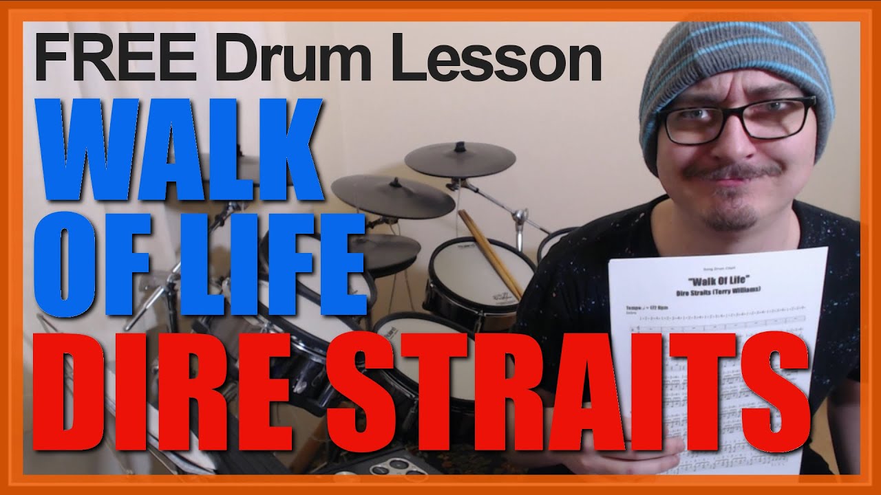 ★ Walk Of Life (Dire Straits) ★ FREE Video Drum Lesson | How To Play SONG (Terry Williams)