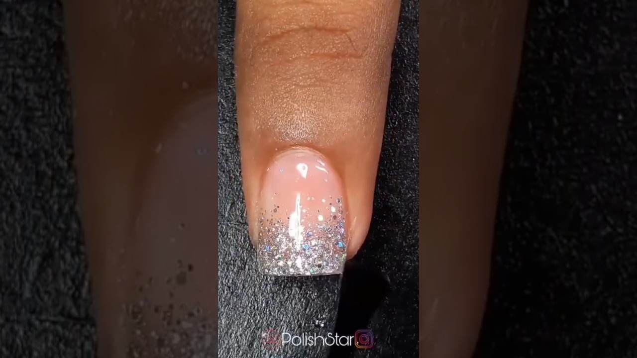 Easy Glitter Gradient Nails 