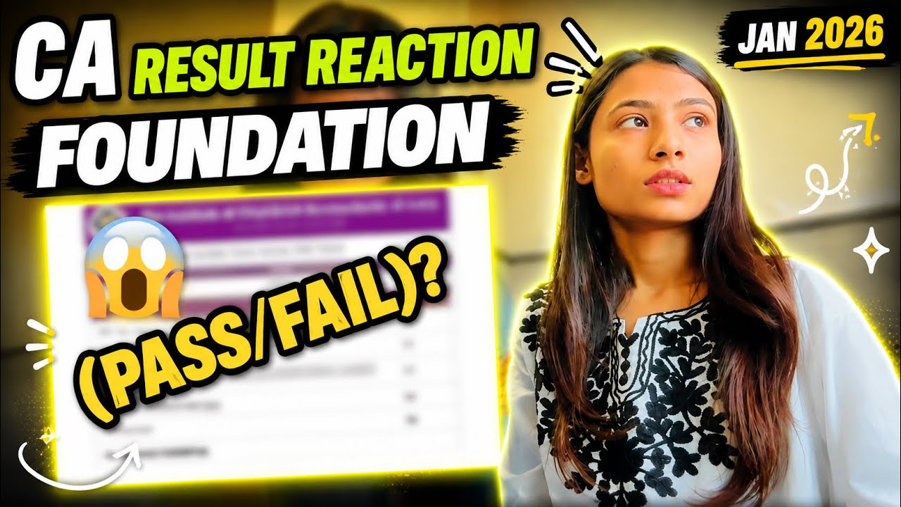 CA FOUNDATION jan 2026 result reaction😱 | #caintermediate #castudentlife #result