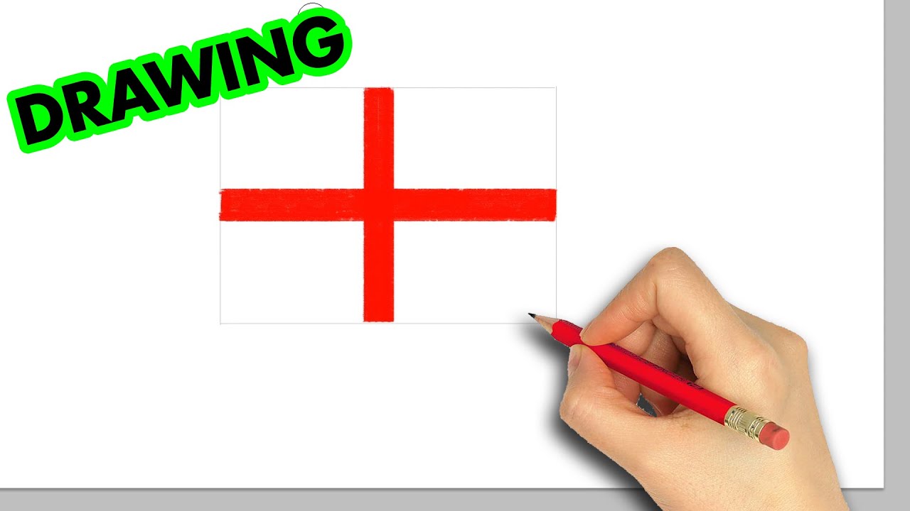 how to draw  England flag | Art Therapy