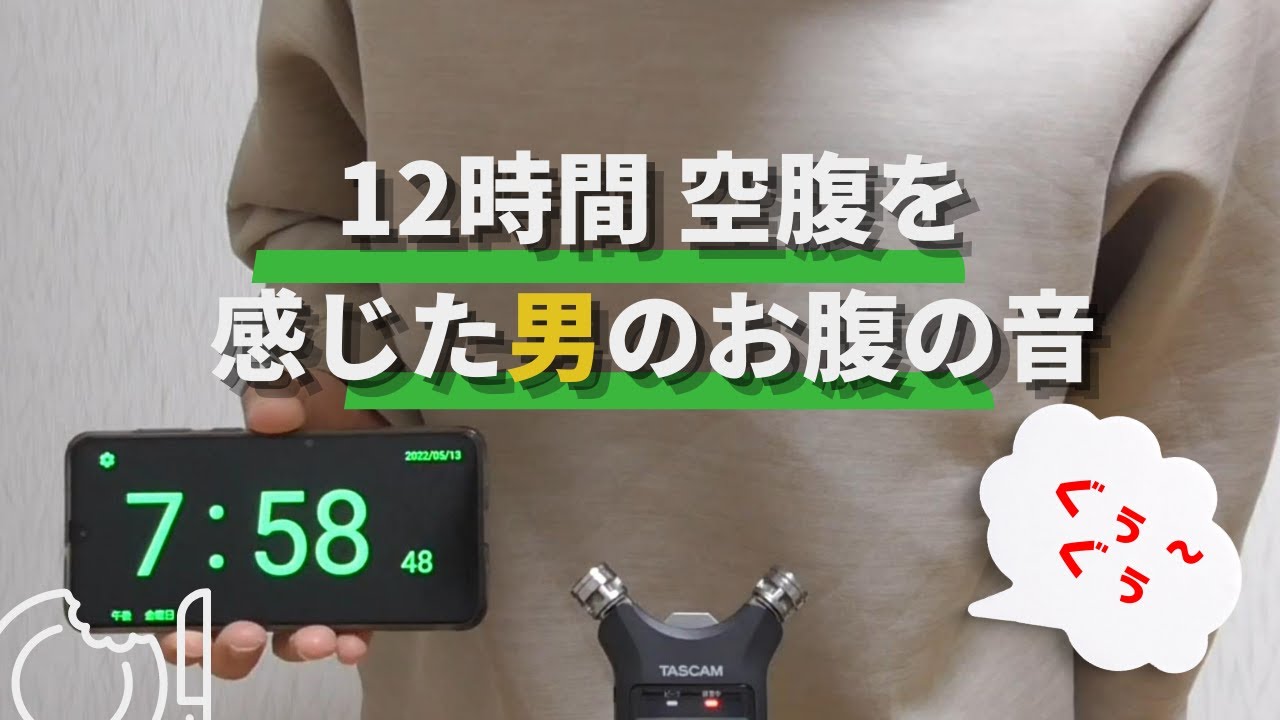 12時間 空腹を感じた男のお腹の音｜Peristaltic sound when hungry for 12 hours