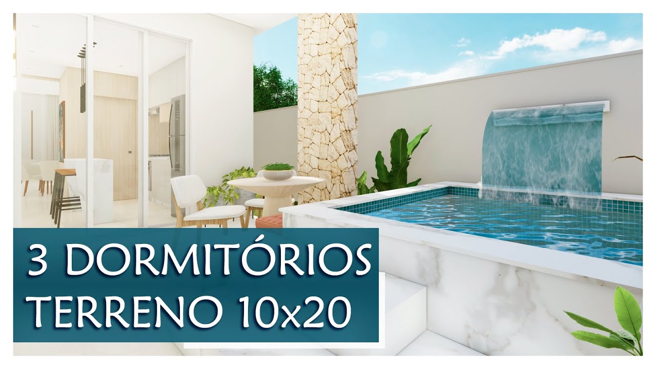 CASA C/ PISCINA PEQUENA - 03 QUARTOS | 115 m² - Terreno 10 x 20
