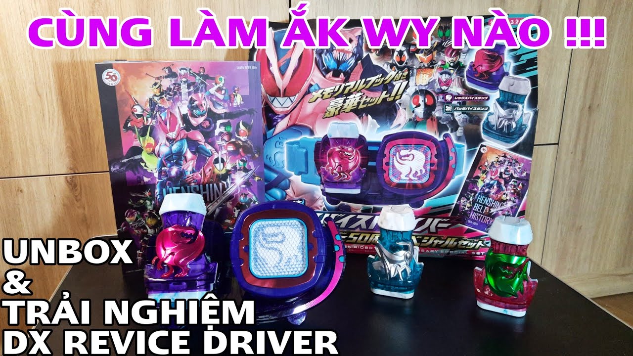 Unbox & Trải Nghiệm Dx Revice Driver 50th. Cùng Làm Ắk Wy Với Kamen Rider Revice.