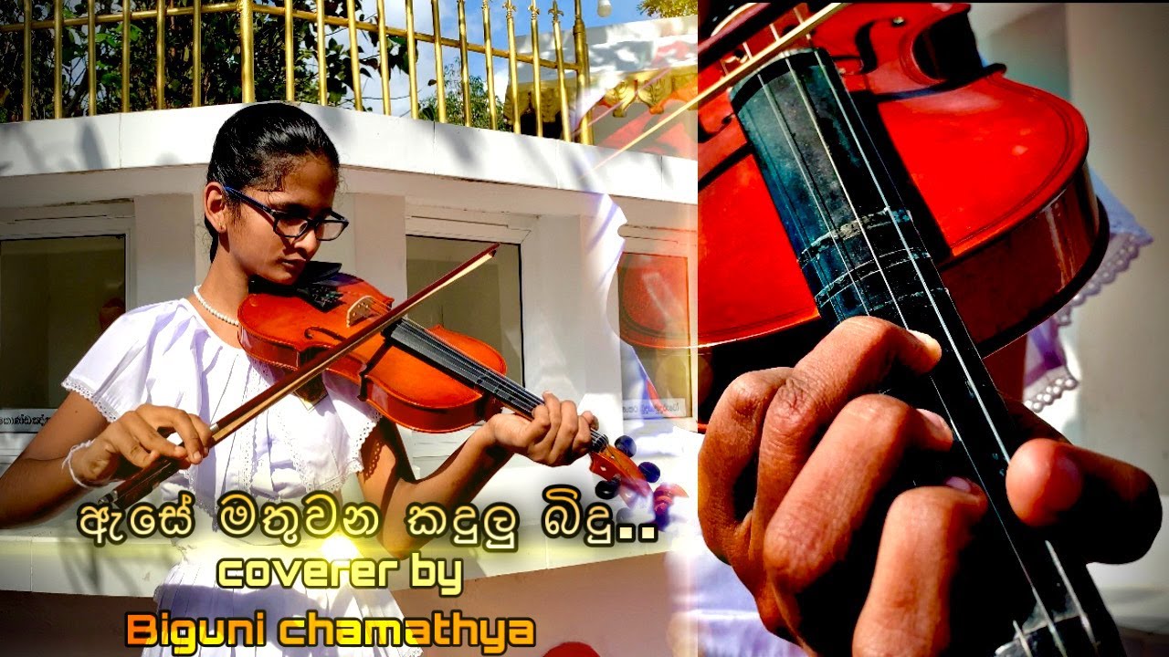 Ase mathuwana (ඇසේ මතුවන කදුළු බිදු) | W.D AMARADEWA | Biguni Chamathya - Violin Cover