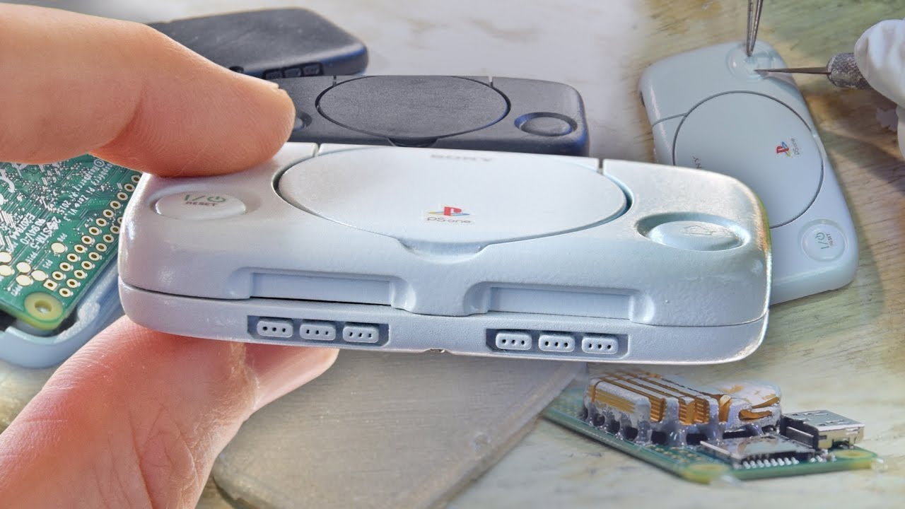 Playstation One Mini : Homemade Raspberry Pi 0 custom case - Cheap 3D printing vs SLA printing