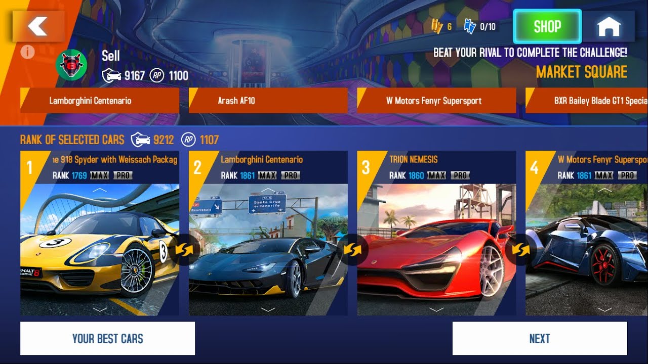 Asphalt 8: Gauntlet Mode Porsche 918 Spyder with Weissach Package Challenge
