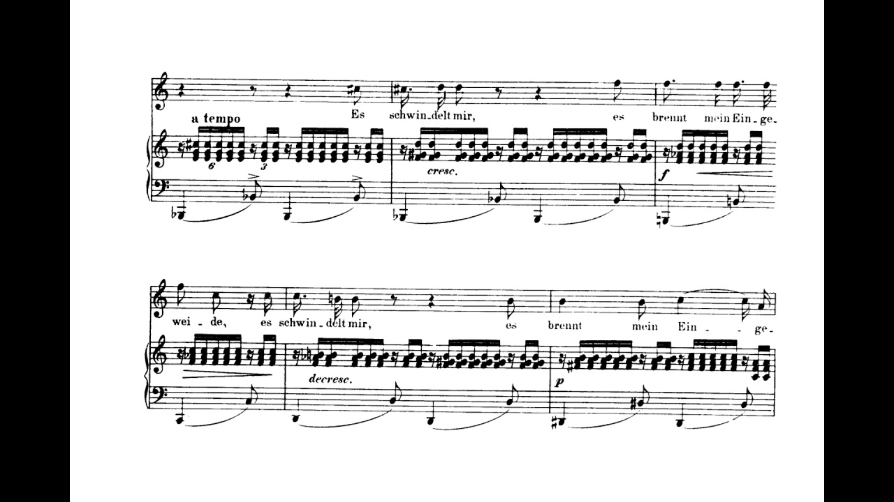 Nur wer die Sehnsucht kennt (F. Schubert) Score Animation