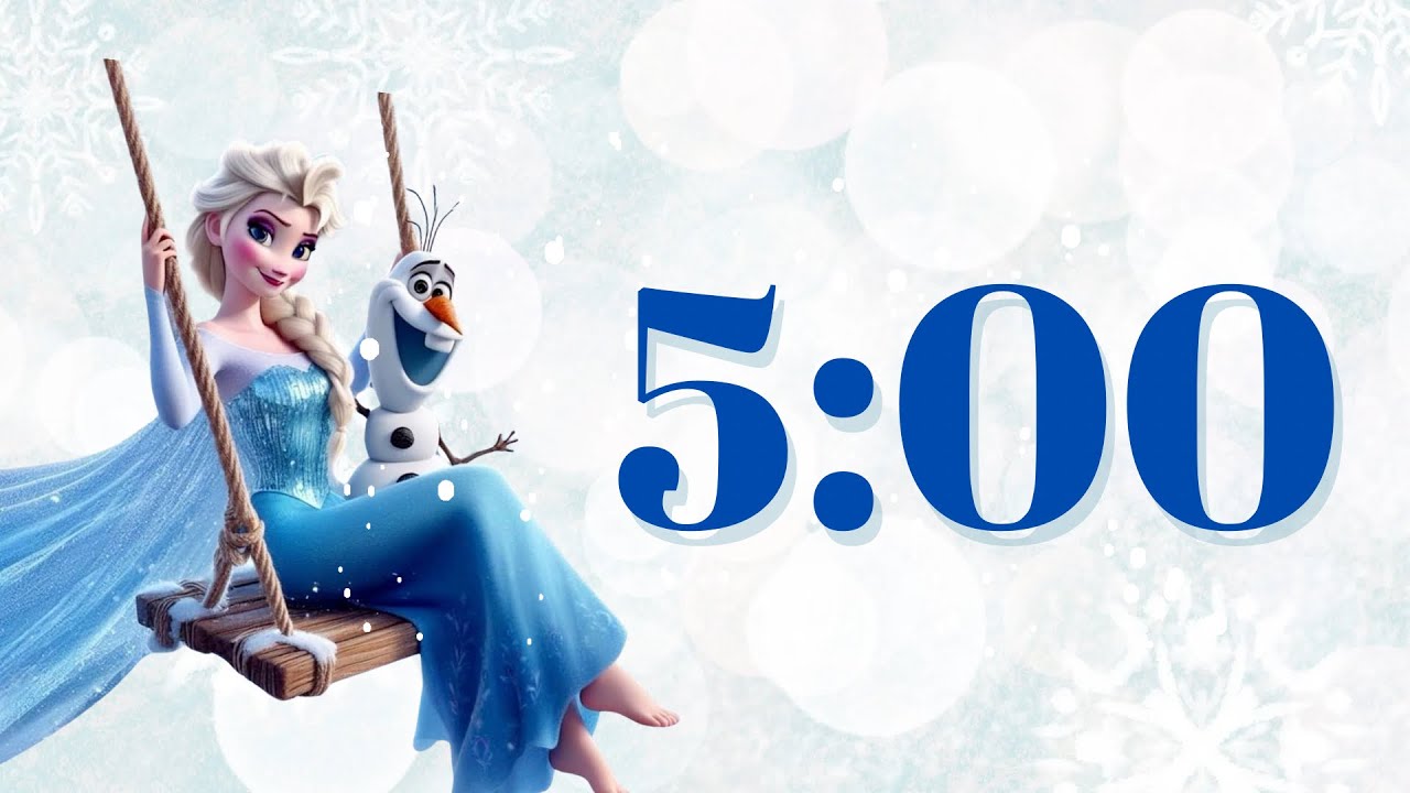 Frozen Elsa Olaf Theme 5 Minute Countdown Timer with Music