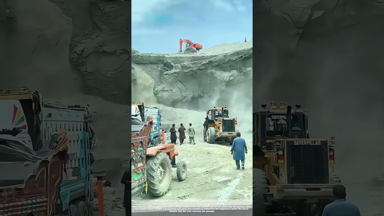 Racing the Rubble: How a Sudden Slope Collapse Sent Workers and Machines Fleeing