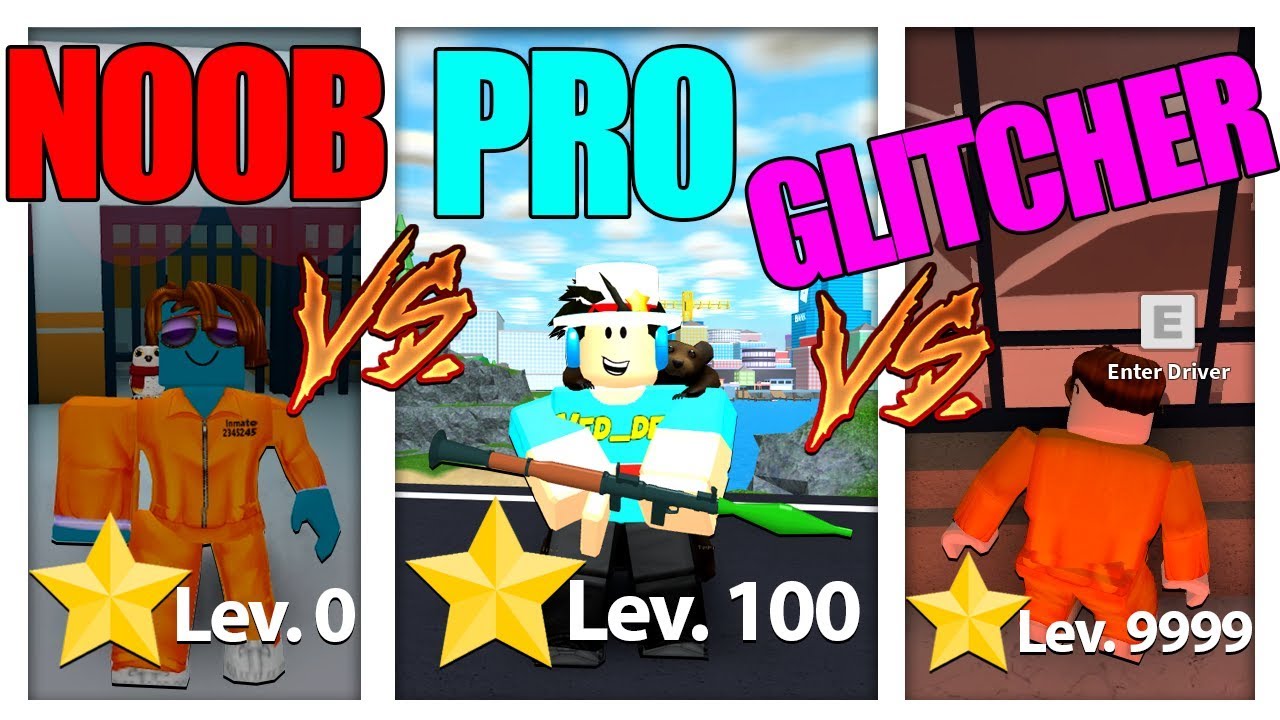 NOOB vs PRO vs GLITCHER in MAD CITY! *FUNNY* (Roblox)