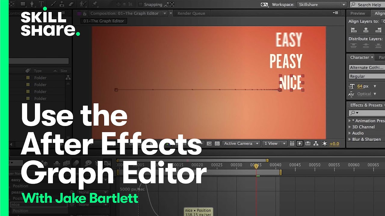 Как использовать редактор графиков After Effects