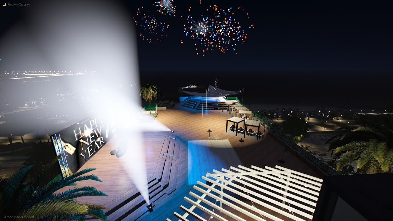 New Year's Rooftop Party + Firework script- FiveM MAP (Addon)