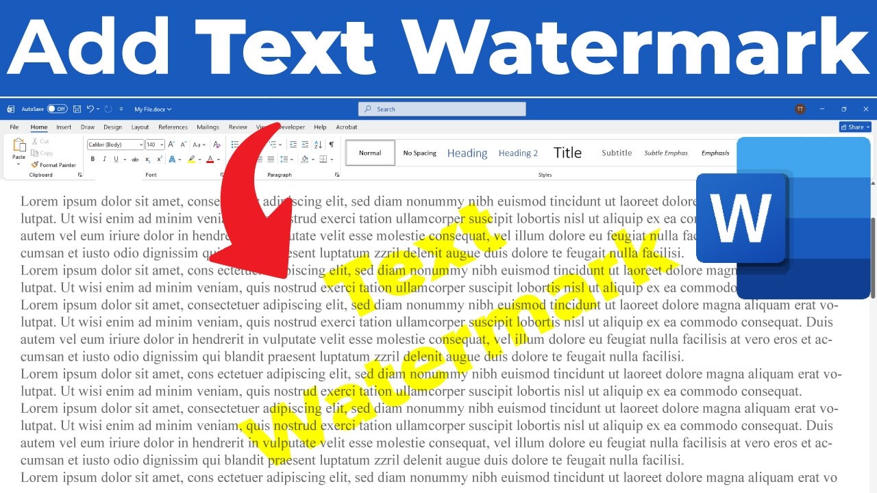 How to Add Text Watermark in Word