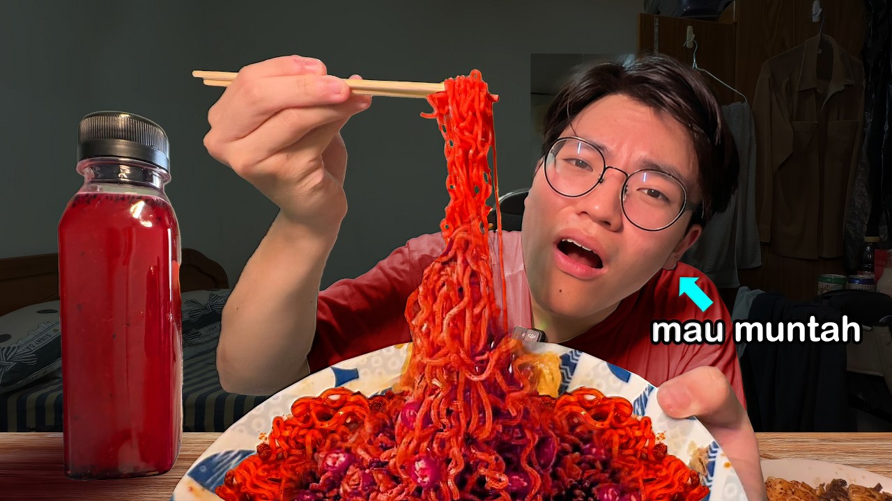 Aku Eksperimen 24 Jam Cuman Makan Merah!
