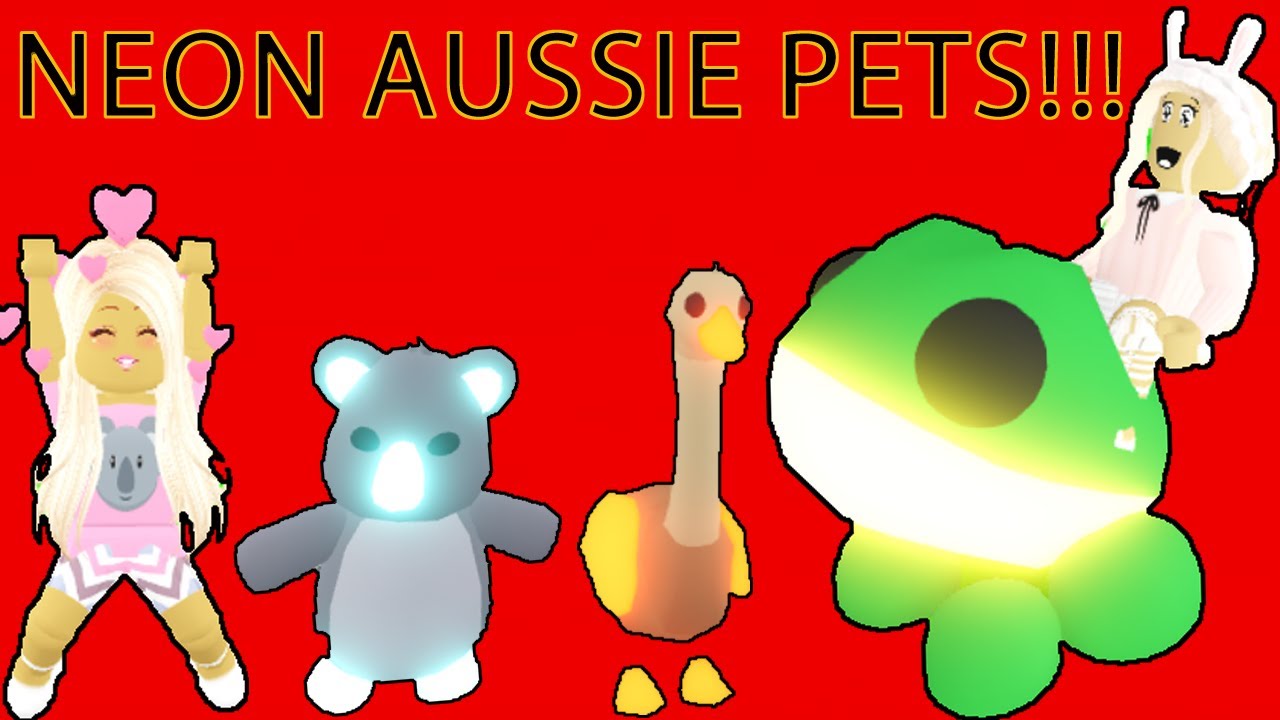 TURNING AUSSIE PETS NEON IN ROBLOX ADOPT ME