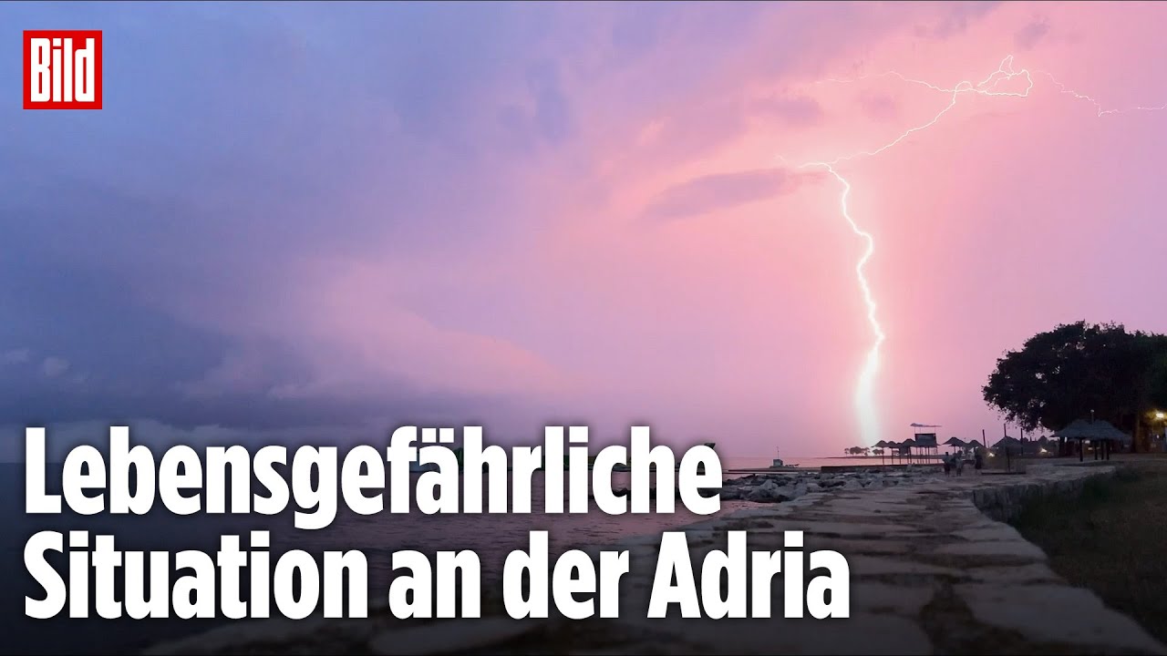 Mega-Blitze an der Adria: Superzelle birgt Gefahr für Urlauber