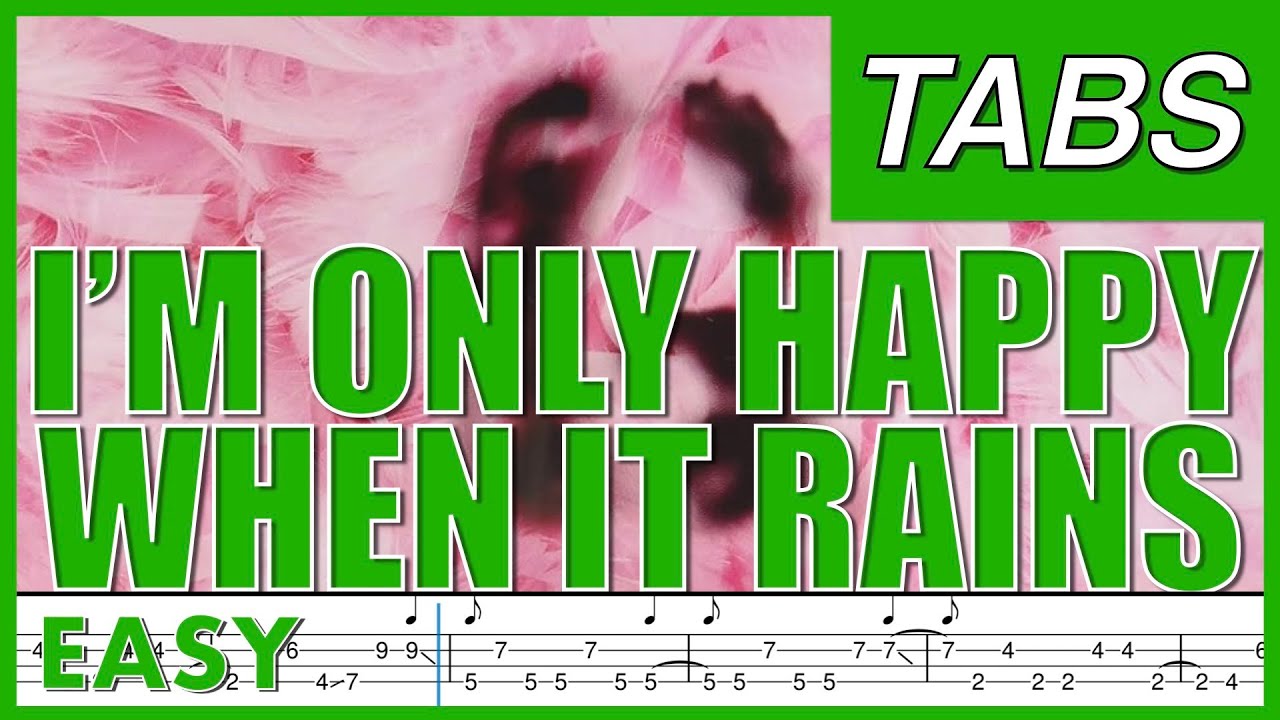 Only Happy When it Rains (live) bass tabs cover - Garbage