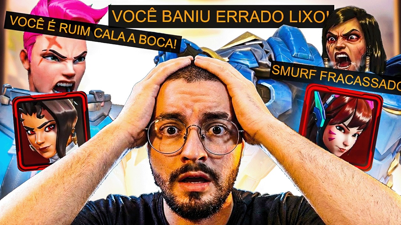 MEU TIME BRIGOU POR CAUSA DE BAN DE HERÓI KKKKKKKKKKKK | Overwatch 2