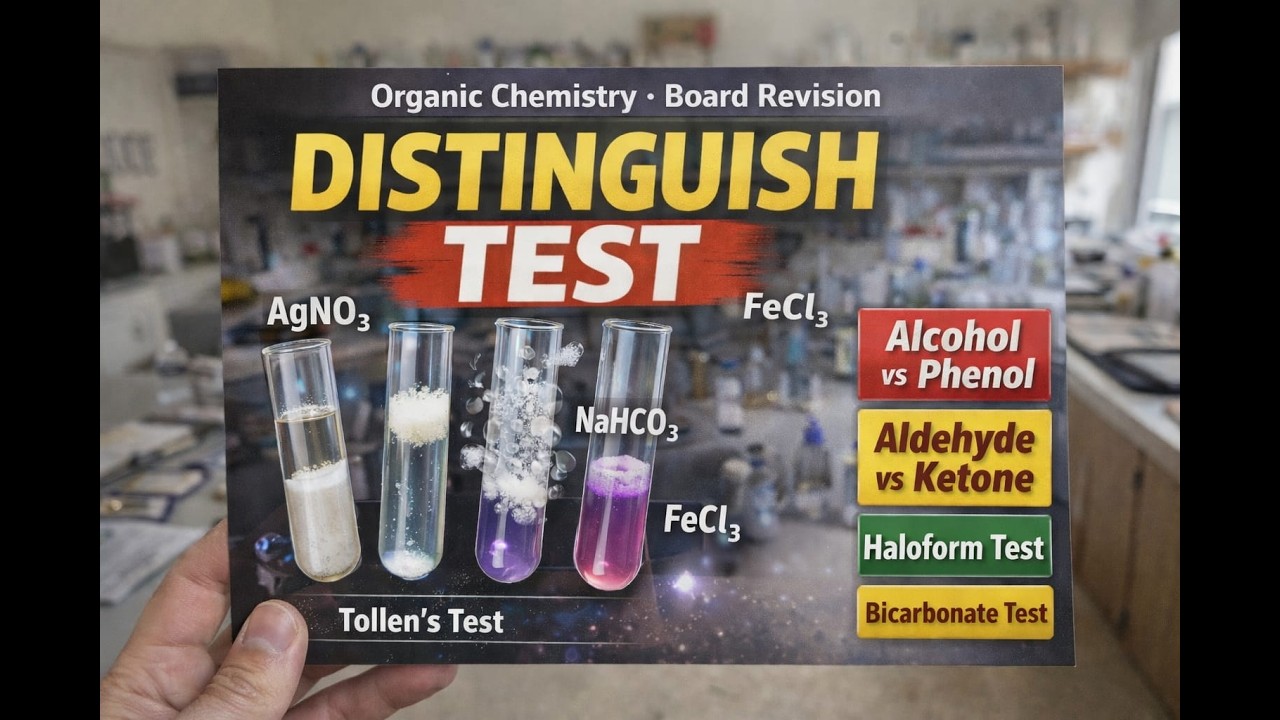 All Distinguish Tests One Shot | Class 12 Chemistry Board Preparation