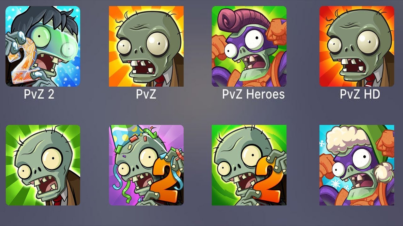 PVZ 2,Plants vs Zombies 1,PVZ Heroes,Plants vs Zombies HD,Plants vs Zombies 2,PVZ All