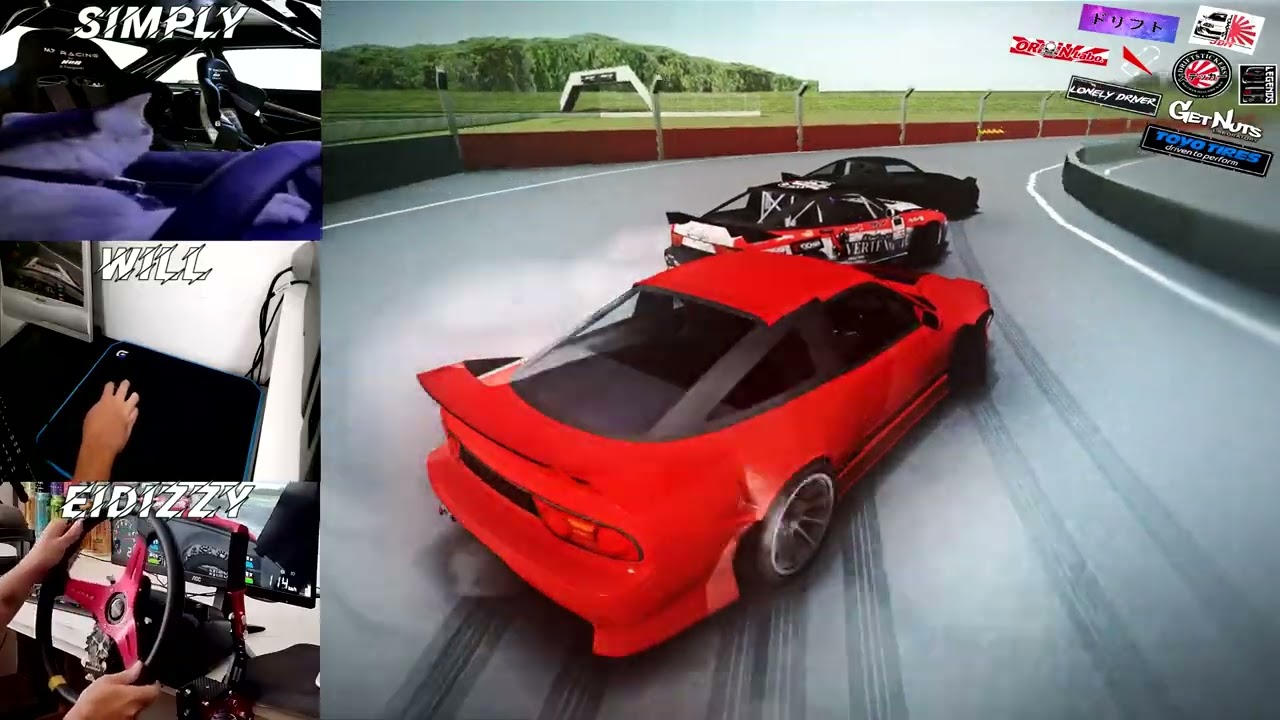 LFS - TRAIN DRIFT #20 - Nissan 180SX - Eidi | Will | ‪‪‪Simply - Triple Drift Onboard G920/MOUSE/CAT