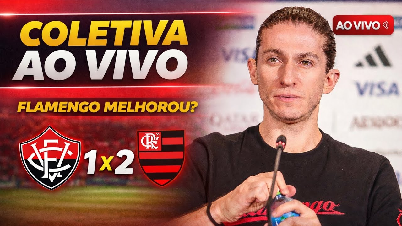 🔥 FLAMENGO MELHOROU? Filipe Luís fala TUDO após a vitória! AO VIVO direto da coletiva!