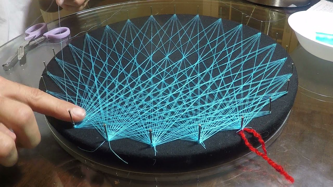 My husband completing a Moondala String Art in timelapse