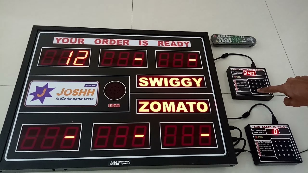 Dual Restaurant Token Display