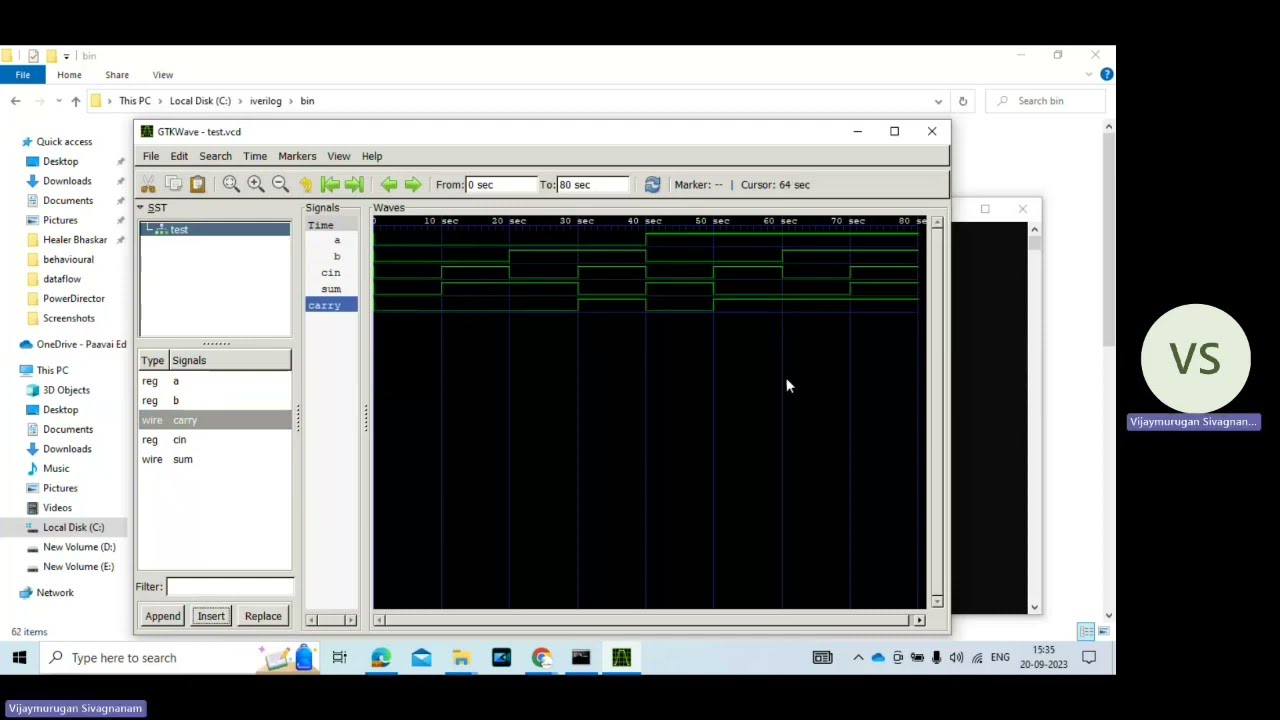 Пошаговое моделирование Verilog: установка Icarus Verilog + GTKWave || S Vijay Murugan