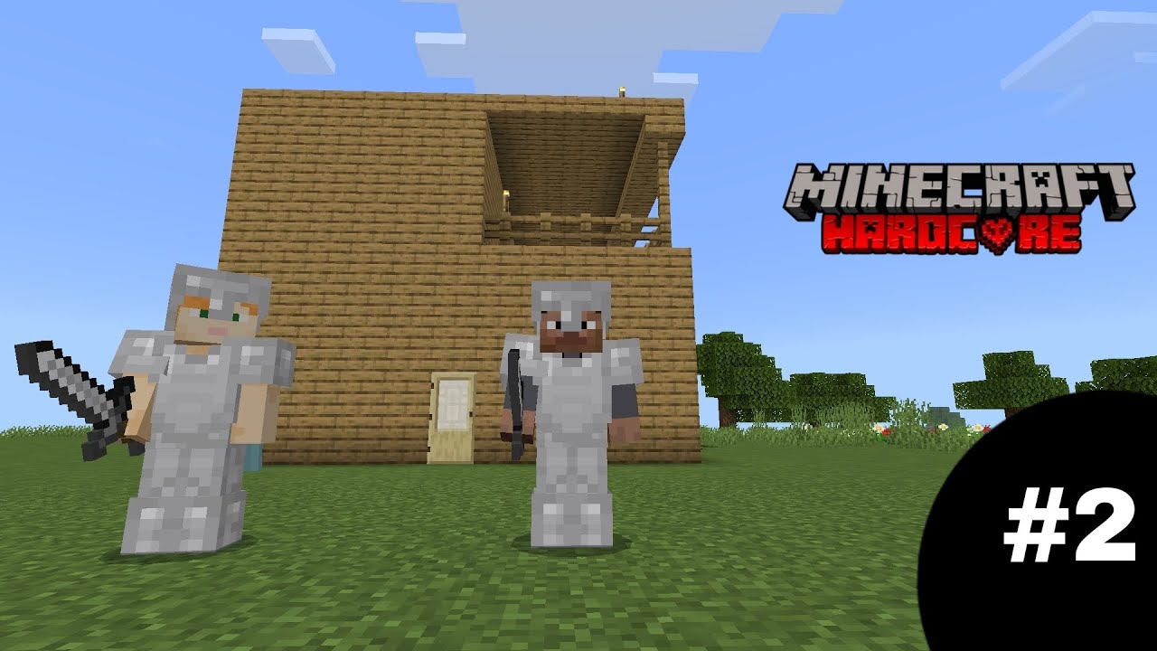 I Made House & Iron Armour In Minecraft Hardcore Part 2 😰
