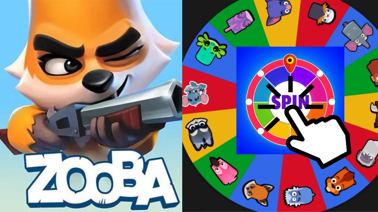 Zooba random characters and item's Spin The Wheel