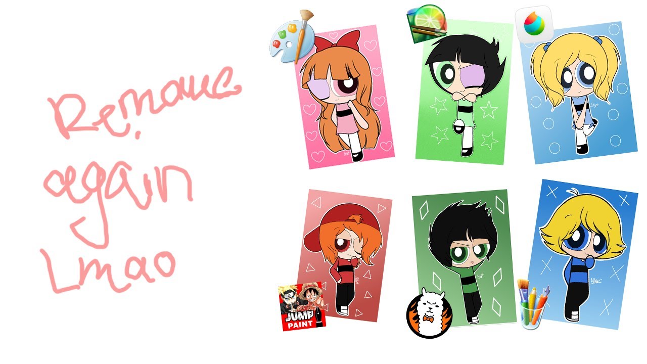 (Speedpaint PPG) Drawing PPG & RRB with 6 programs | REMAKE again lmao