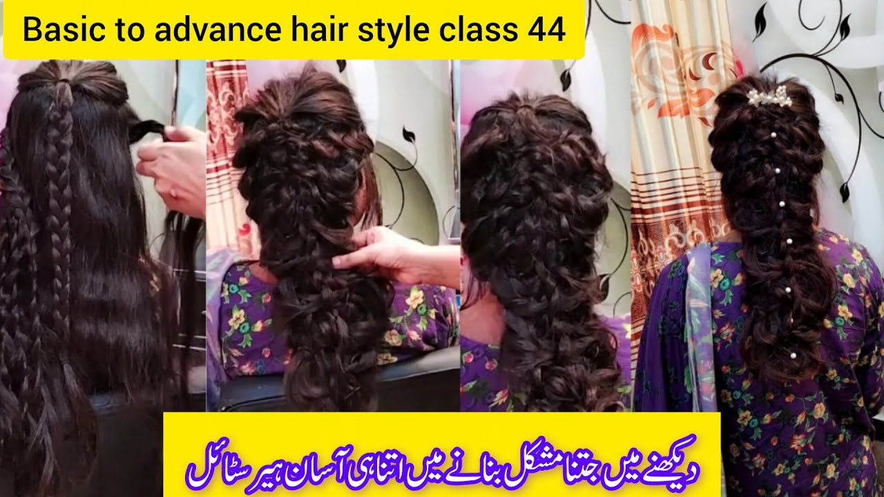 Basics to advance hair style class 45 / so easy & quick bridal hair style #hairstyle #hair