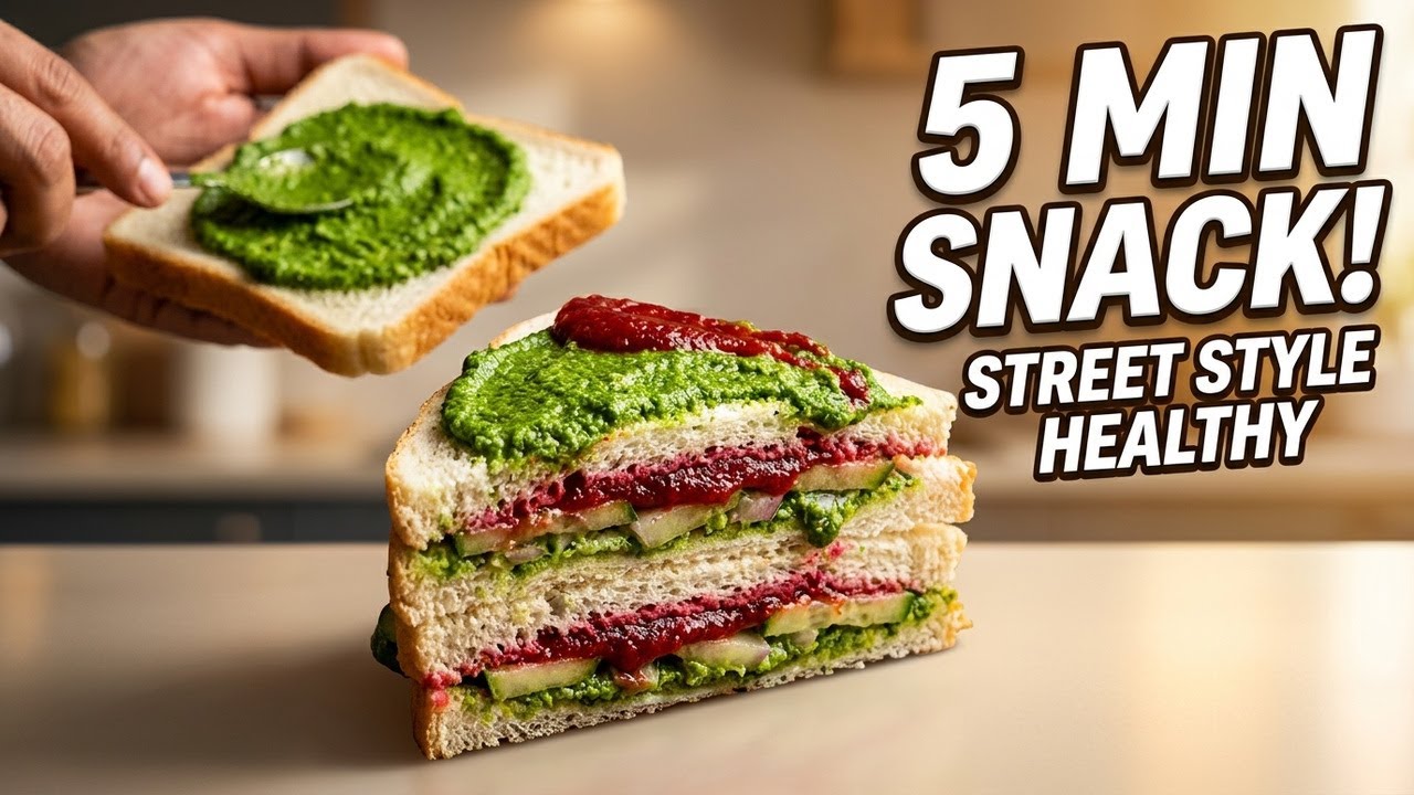 Street Style Taste | પરંતુ 100% Healthy Bombay Sandwich | 5 Min recipe | Perfect Evening Snack