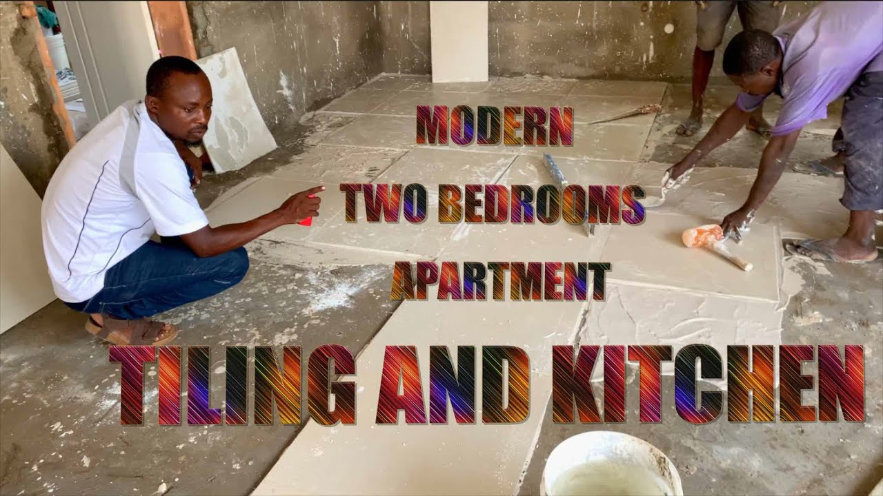 BUILDING IN GHANA/TILING AND KITCHEN