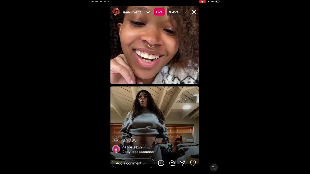 Quvenzhane Wallis and Celeste IG LIVE Feb 4, 2024 Part 2