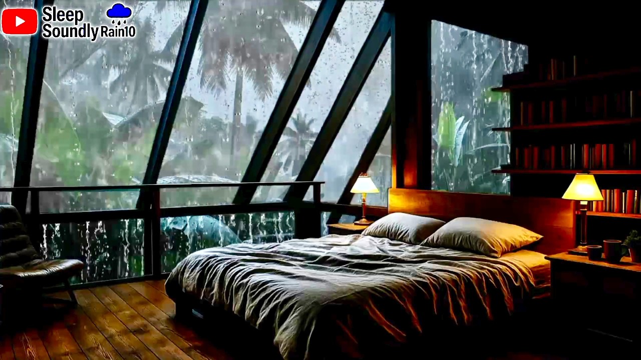 Heavy Rain + Thunder Sounds | Nature Ambience for Fast Sleep & Insomnia Relief