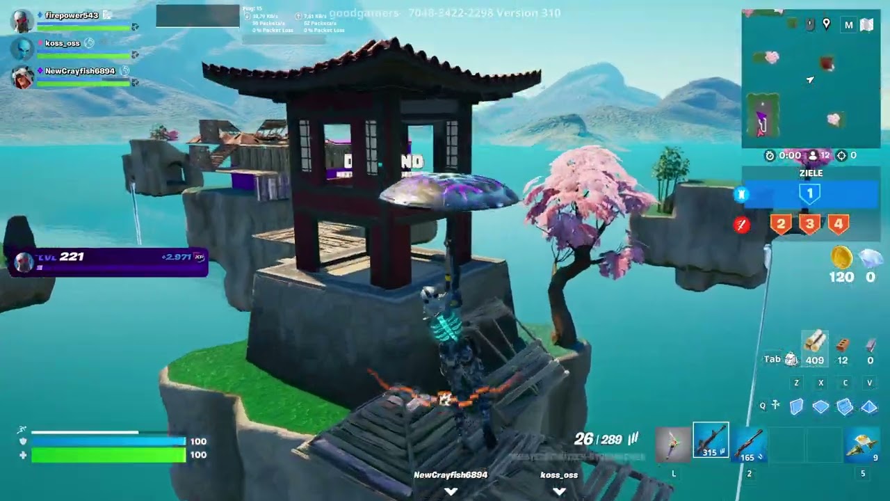 Fortnite Bedwars Gameplay PC 3v3v3v3