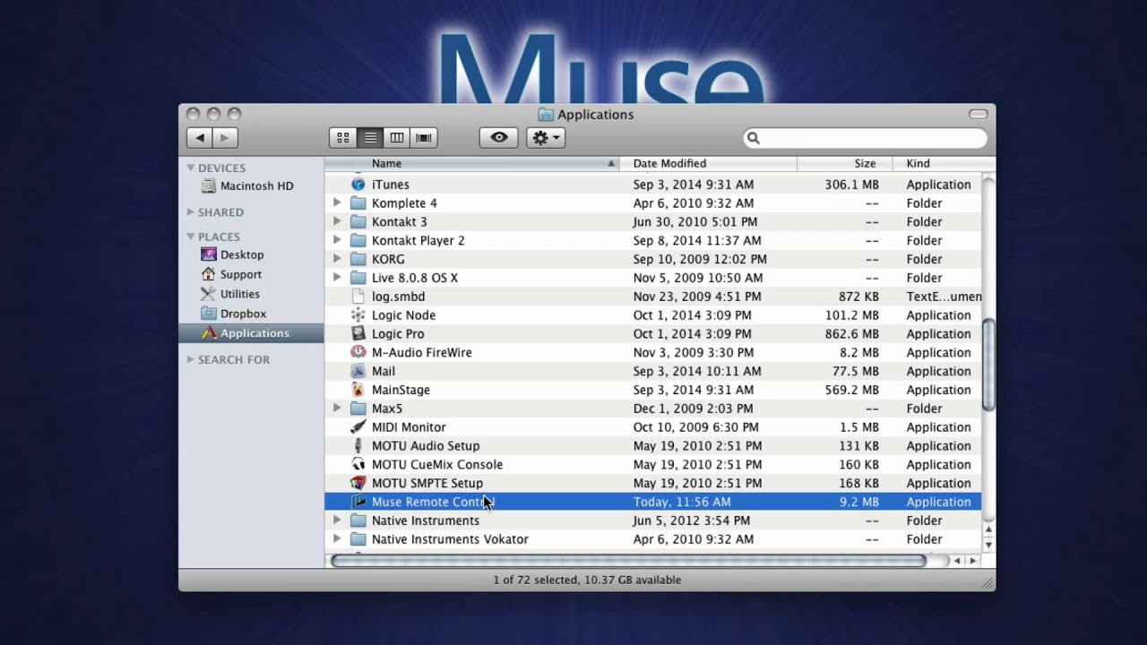 Installing Receptor Muse Tools (AKA Remote Control)
