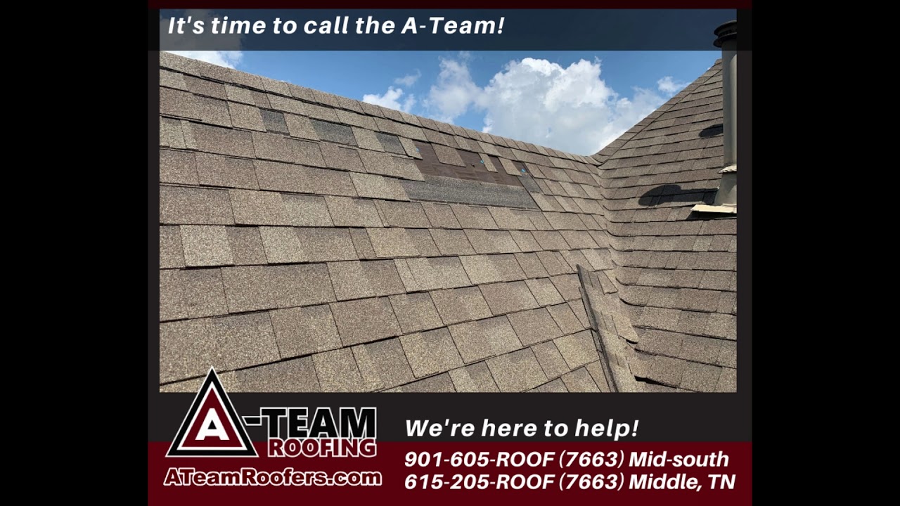 A-Team Roofing FREE INSPECTIONS for wind-damaged & hail-damaged shingles - Roof Repair & Replacement