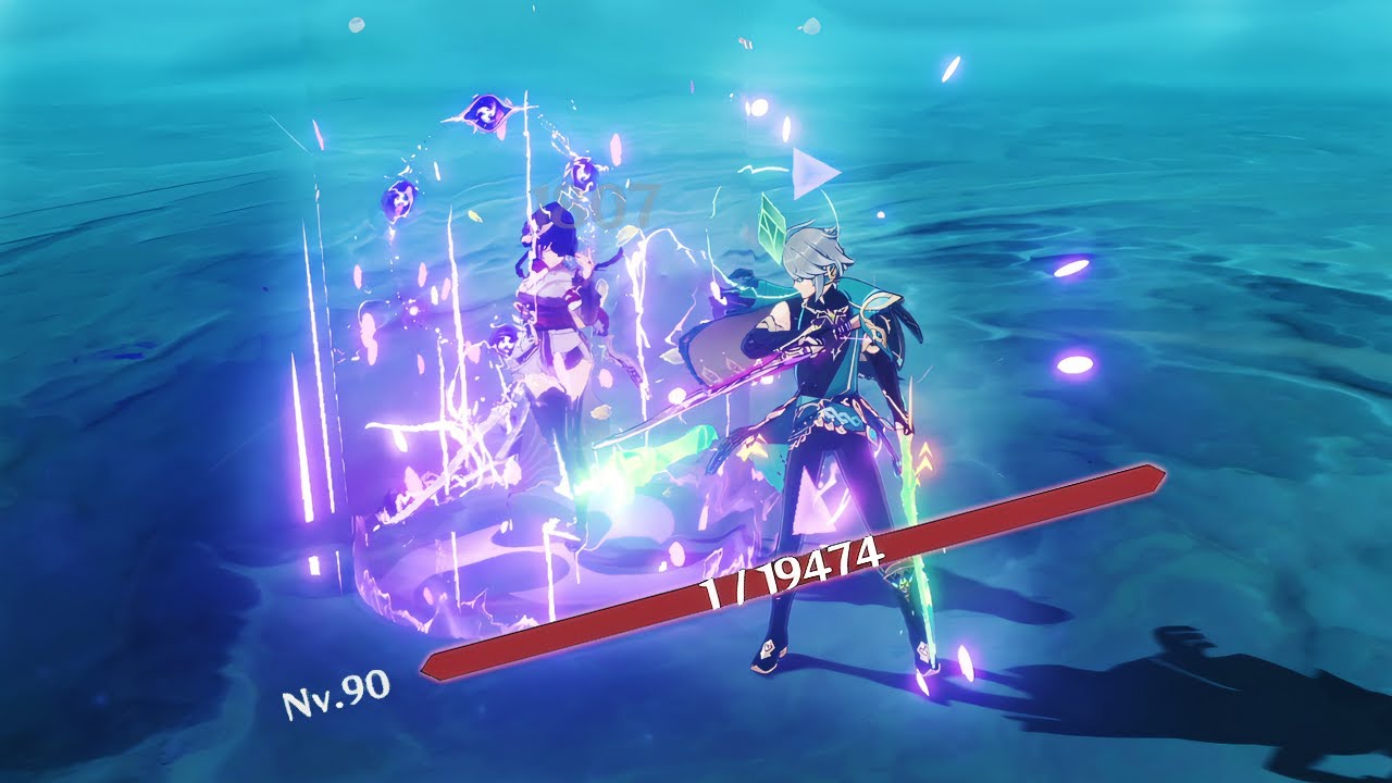 A MERE FEEBLE SCHOLAR AGAINST A GOD | 1HP ALHAITHAM & FISCHL VS RAIDEN SHOGUN | NO DAMAGE CHALLENGE